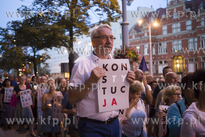 Sądprotest310717 przy ul. Nowe Ogrody w Gdańsku....