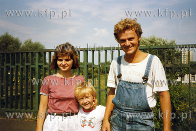 Rodzina Tuskow - Malgorzata, syn Michal i Donald 1987...