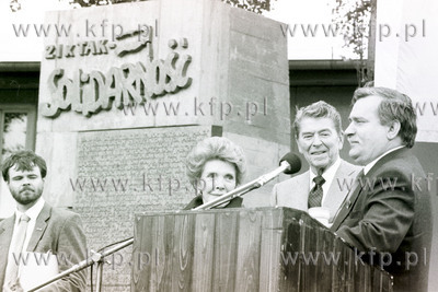 Wizyta prezydenta USA Ronalda Reagana z zona Nancy...