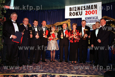 Biznesmen Roku 2001 final wyborow w "Cristalu". Finalowa...