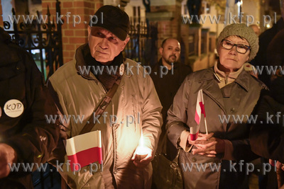 Sopot. Gmach Sadu w Sopocie, ul. 1 Maja 10. Manifestacja...