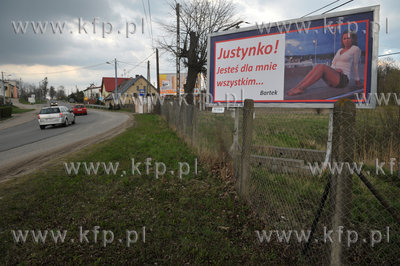 MIlosny billboard w miejscowosci Bakowo pod Gdanskiem....