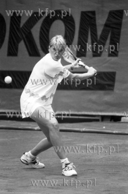 Turniej tenisowy PROKOM Open w Sopocie. Na korcie Magdalena...