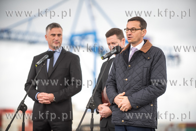Wizyta premiera Morawieckiego w DCT Gdańsk.
7.10.2017
fot....