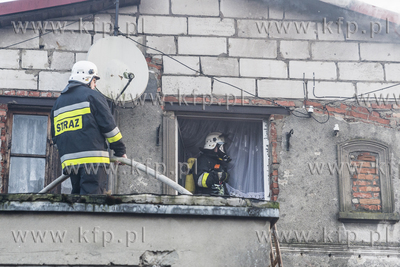 Pożar domu w miejscowości Janiszewko gmina Pelplin....