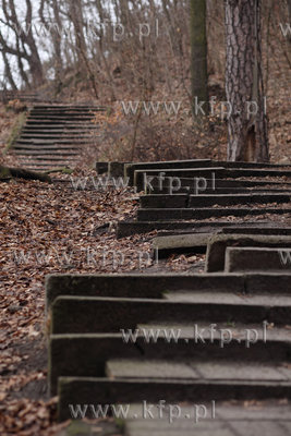Schody na wzgorzu Pacholek w Gdansku Oliwie.
01.03.2014
fot....