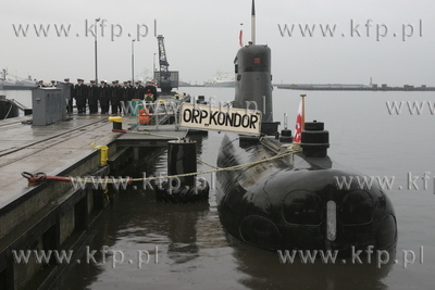 Port Marynarki Wojennej, Gdynia. Ceremonia chrztu okretu...