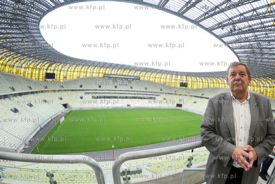 Stadion PGE Arena Gdansk. Nz. prezes spolki Bieg 2012...