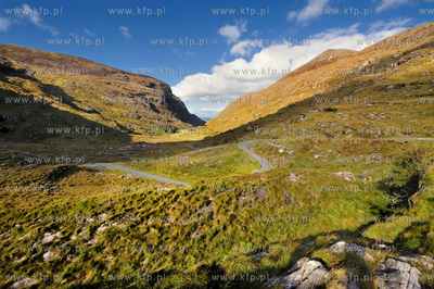 Irlandia poludniowa, hrabstwo Kerry. Widok na przelecz...