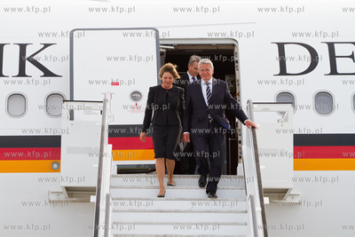 Port Lotniczy Gdansk. Przylot Prezydenta Niemiec Joachim...
