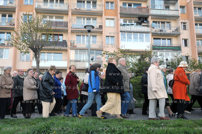 Uroczystosc poswiecenia kamienia Jana Pawla II na terenie...