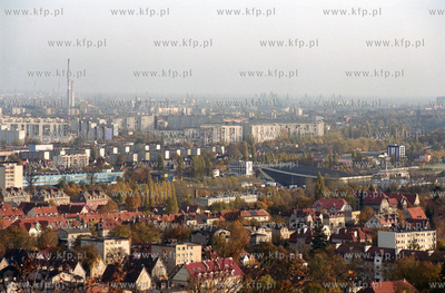 Gdansk Oliwa i Przymorze widziane z wiezy widokowej...
