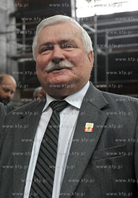 Lech Walesa na budowie ECS. 
31.08.2013
Fot. Maciej...