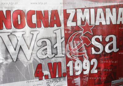 Gdansk. Ul. Polanki. Pikieta czlonkow Klubu Gazety...