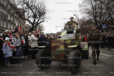 Gdansk. Parada z okazji z Swieta Niepodleglosci. 11.11.2010...