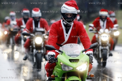 Gdansk Zaspa. Motocyklowa Parada Mikolajow. Jest to...