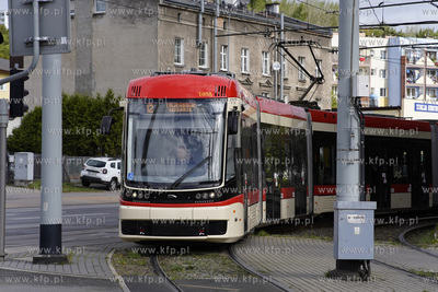 Siedlce, zajezdnia tramwajowa. Tramwaj Pessa Jazz Duo....