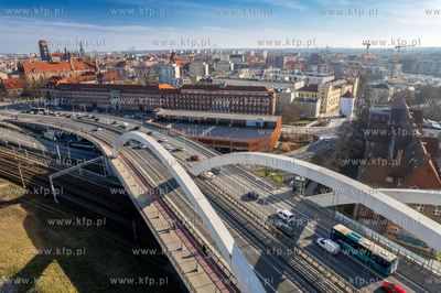 Panorama Gdańska. Widok na Urząd Wojeówdzki i Marszłkowski...