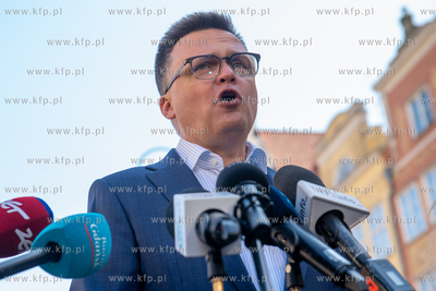 Konferencja prasowa Szymona Hołowni, Marszałka Sejmu...
