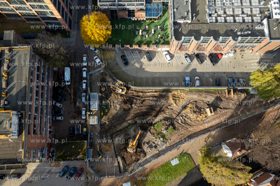 Przy ul. Wodopój w Gdańsku trwają prace przygotowawcze...