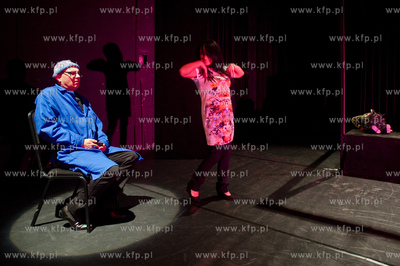 Gdansk. Teatr Wybrzeze. Scenie Malarnia. Proba medialna...