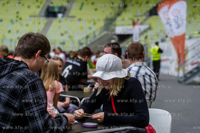 Gdansk. Stadion PGE Arena. Bicie rekordu Polski w jednoczesnej...