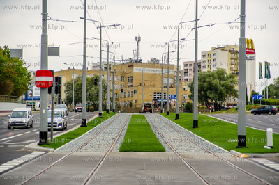 Gdansk. Ostatnie dni budowy linii tramwajowej na Morene....