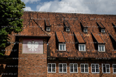 Gdansk. Biskupia Gorka. Zabytkowy budynek dawnego Schroniska...