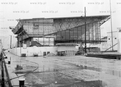 Budowa Dworca Morskiego Zeglugi Gdanskiej w Gdyni....