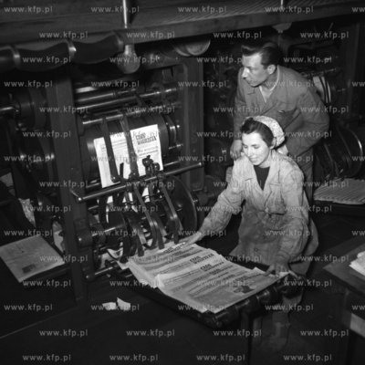 Druk Głosu Wybrzeża w drukarni na Targu Drzewnym...