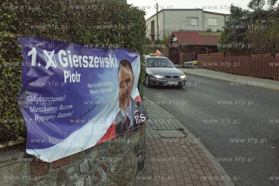 Reklamy wyborcze Piotra Gierszewskiego w Gdańsku Suchaninie...