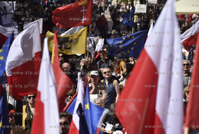 Gdańsk. Przedproże Ratusza Głównego Miasta. Prodemokratyczna...