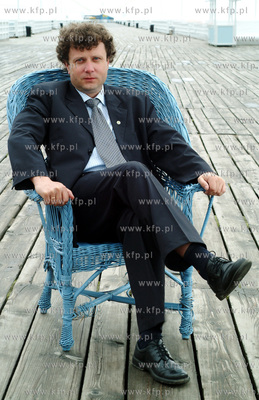 Prezydent Miasta Sopotu Jacek Karnowski na sopockim...