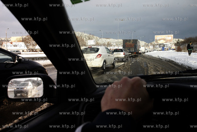 Gdansk. Korek na ul. Slowackiego.10.12.2010fot....