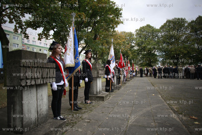 Gdańsk Zaspa. Cmentarz.  Uroczyśtosci z okazji obchodów...