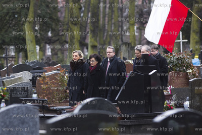 Cmentarz Garnizonowy w Gdańsku.  Minister Anna Maria...