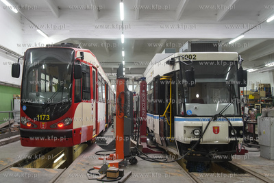 Zajezdnia tramwajowa Wrzeszcz GAiT. Tramwaj ALSTOM...