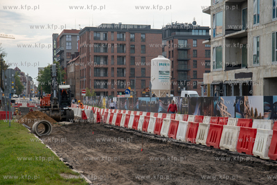 Remont Mostu Popielnego w ul. Toruńskiej. Nz. remont...