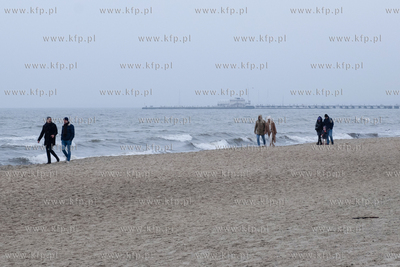Sopot, plaża.  11.02.2024 / fot. Anna Rezulak / KFP