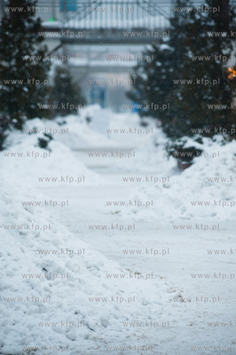 Gdansk. Chelm. Zima obfitujaca w silne opady sniegu...