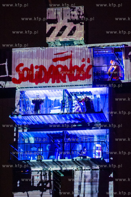 Gdansk. Plac Zebran Ludowych. XIX Miedzynarodowy Festiwal...