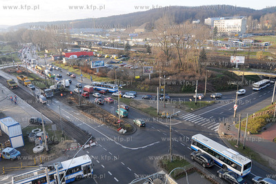 Poczatek przebudowy ukladu drogowego Wezel Sw. Maksymiliana...