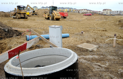 Gdansk. Budowa ulicy Nowej Lodzkiej w ramach projektu...