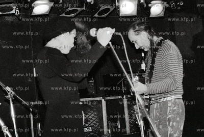 Koncert zespolu Maanam w Warszawie. Nz. Marek Jackowski...