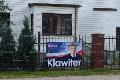 Plakat wyborczy Kaziemierza Klawitera w Rumi na ul....