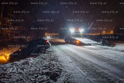 Trudne warunki drogowe na pomorskich drogach. 
21.12.2021
Fot....