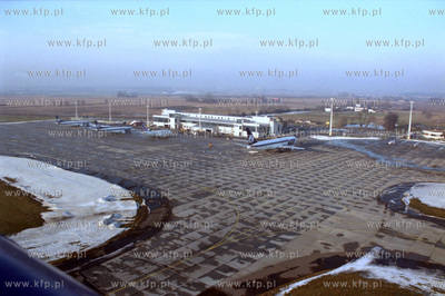 Lotnisko w Gdańsku-Rębiechowie. 19.01.1999 Fot. Maciej...