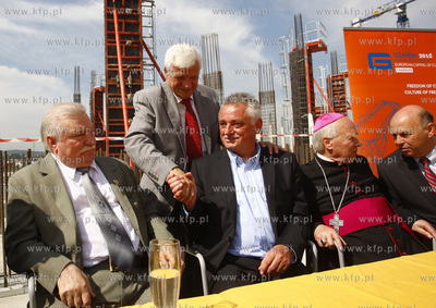 Gdansk Letnica. Ceremonia wmurowania kamienia wegielnego...