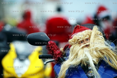 Gdansk Zaspa. Motocyklowa Parada Mikolajow. Jest to...