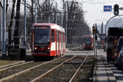 Gdańsk. Tramwaj linii 12 ( Duewag N8C z Dortmundu...